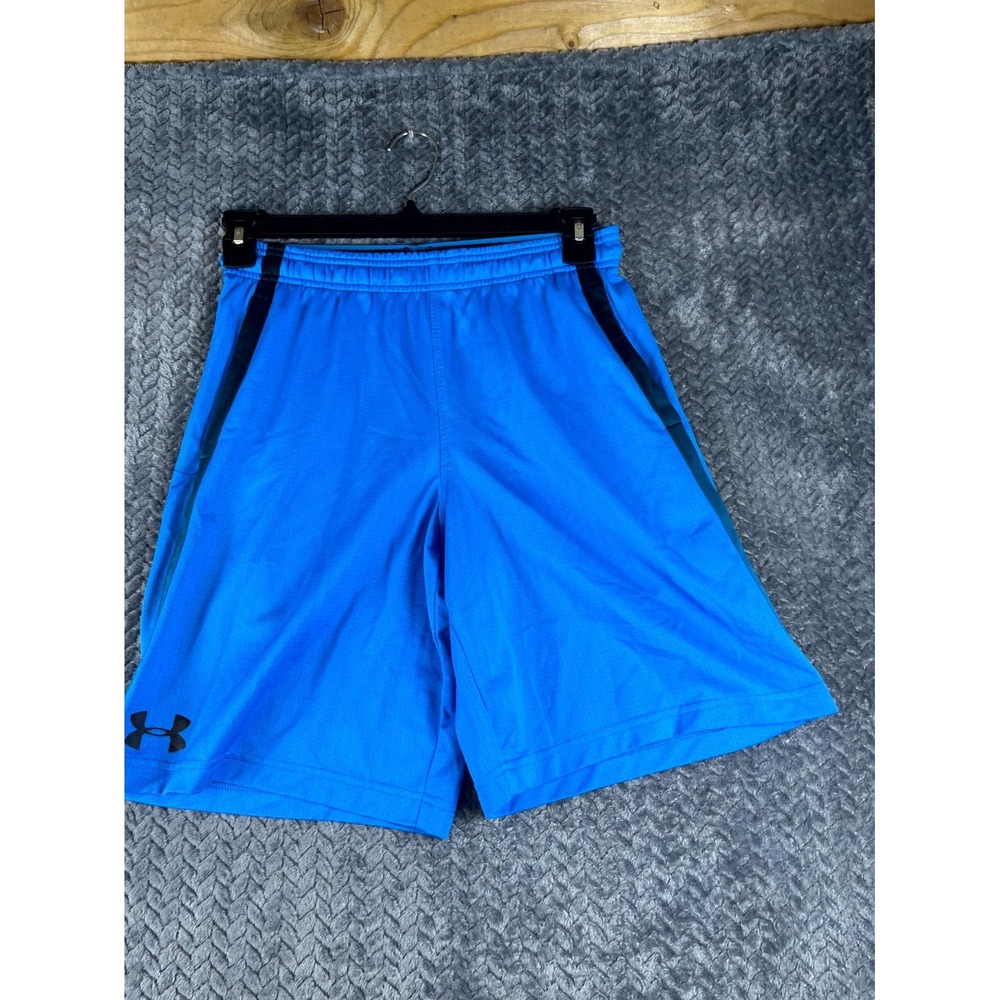Under Armour UA Tech Mesh Athletic Shorts Mens Small Blue Wicks Sweat Training